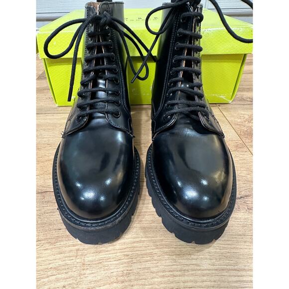 Ted Baker London Mascy Ankle Boots Black Buttery Leather Size 6 NIB Utilitarian - Picture 6 of 15